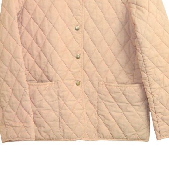 Burberry Authentic Pink Quilted Snap Closing Buttons Lining Jacket - Size Large - Picture 4 of 16